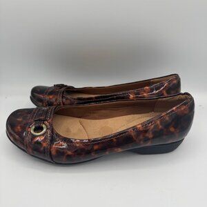 Clarks Women's Propose Spire Tortoise Shell Brown Flats Size 6.5